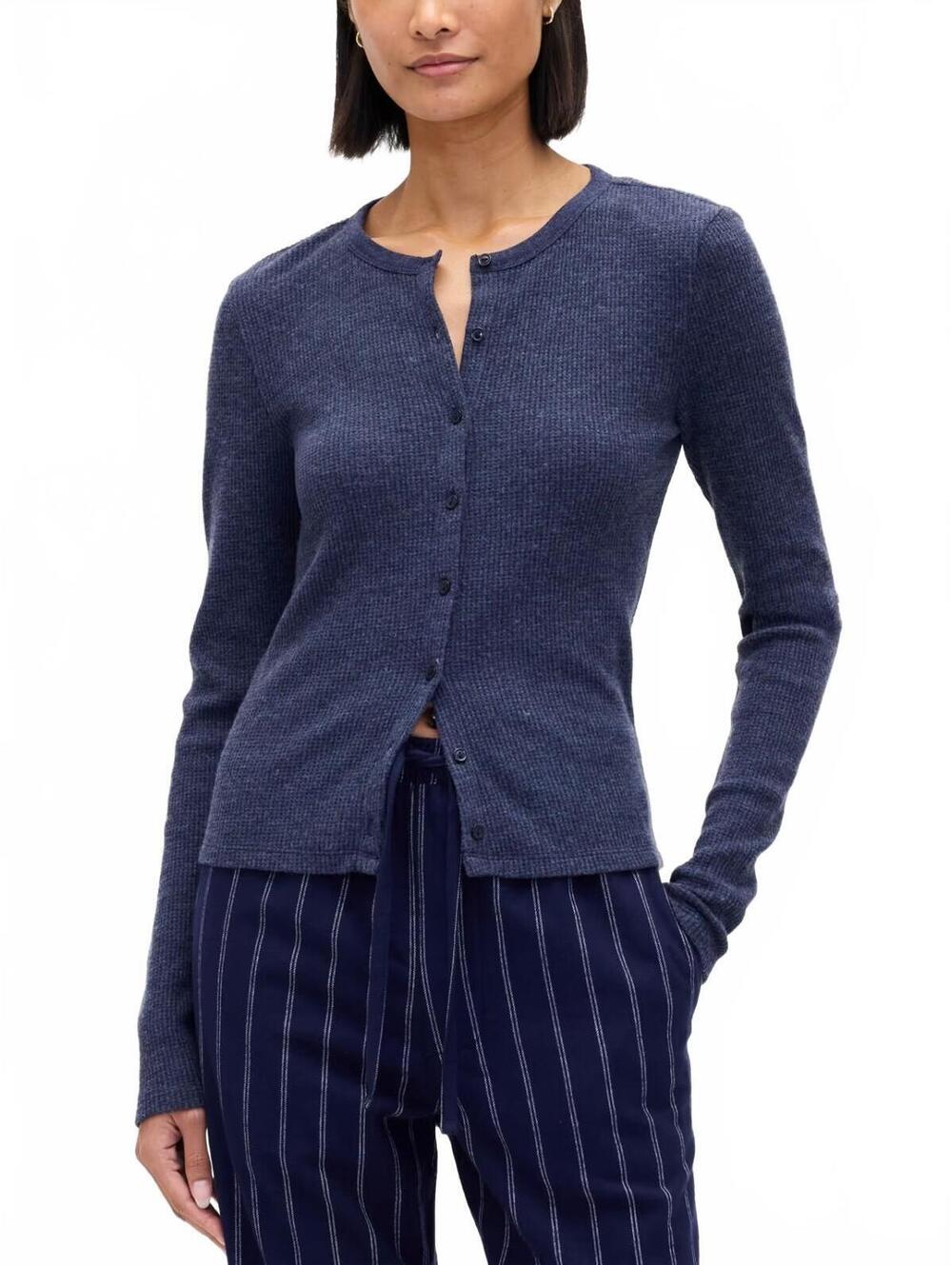 Gap Waffle Cardigan NWT Navy Blue Small